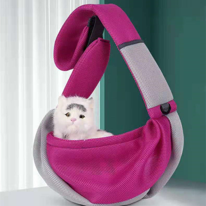 Breathable Pet Carrier Shoulder Bag – Adjustable Travel Sling
