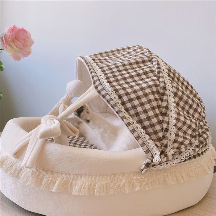 Cat Cradle Bed – Cozy Elevated Pet Nest for Indoor Cats
