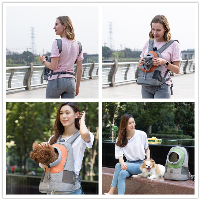 Hands-Free Dog Sling Carrier Backpack Breathable Pet Bag for Small Dogs