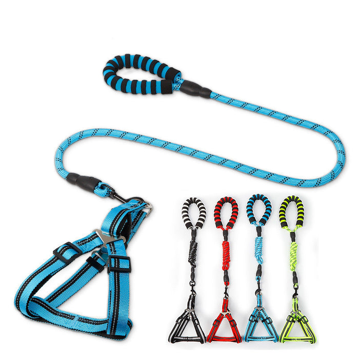 Adjustable Dog Harness with Leash – Nylon No Pull Vest Set