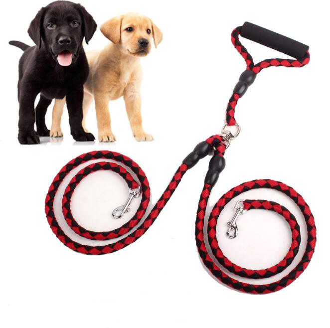 Dual Dog Leash with Reflective Rope – Double Handle Walking Lead