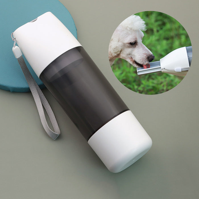 2-in-1 Dog Water Bottle & Food Container – Portable Travel Pet Feeder