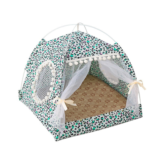Soft Pet Tent Bed – Cozy Indoor Dog & Cat House for All Seasons