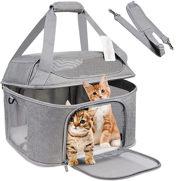 Breathable Dog Backpack Carrier for Small Dogs & Cats Travel Bag