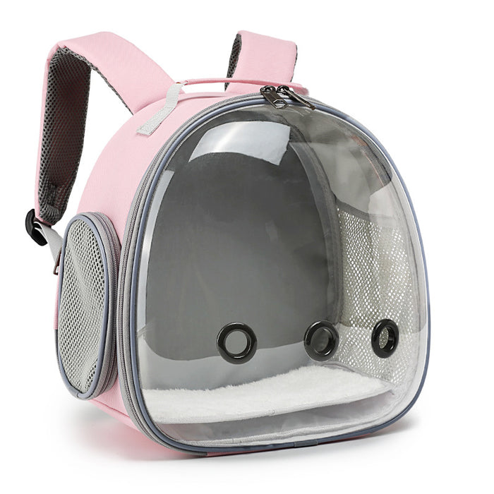 Small Animal Backpack Carrier with Bubble Window for Rabbits, Guinea Pigs