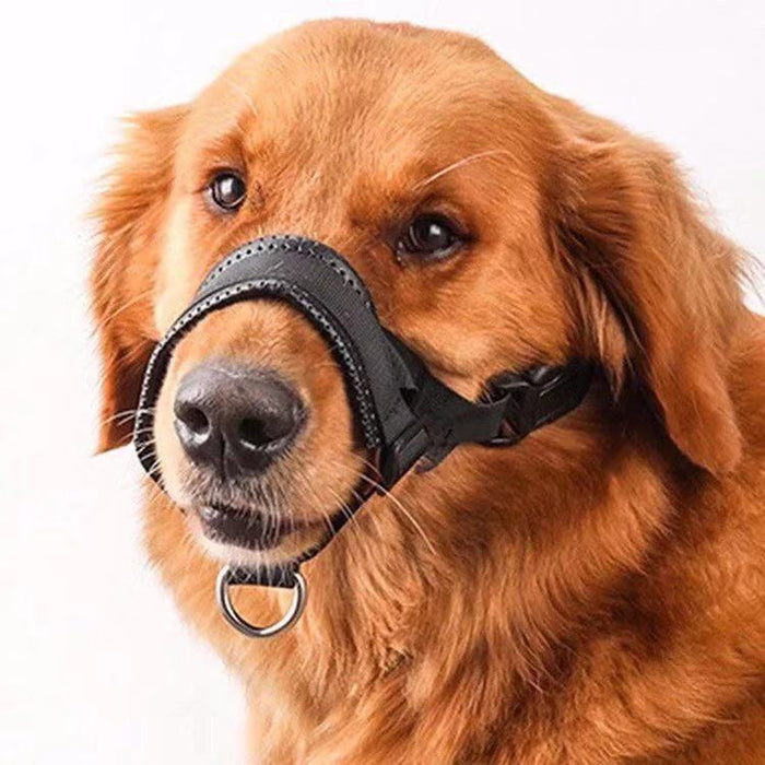 Adjustable Dog Muzzle – Breathable Anti-Bite & Anti-Bark Nylon Cover