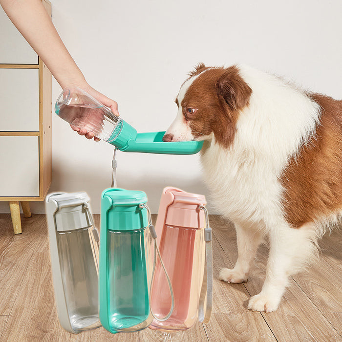 Foldable Dog Water Bottle – Portable 550ml Travel Pet Water Dispenser